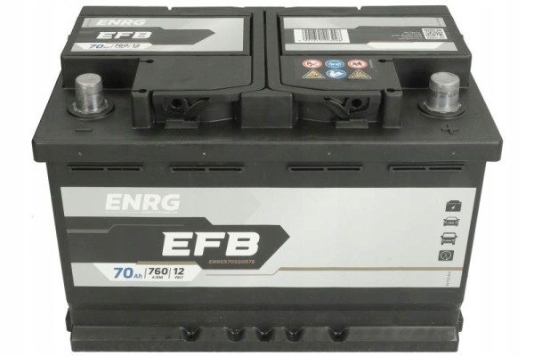 Battery START STOP 12V 70Ah 760A NEW MODEL FRESH PRODUCTION Catalog number of the part ENRG570500065