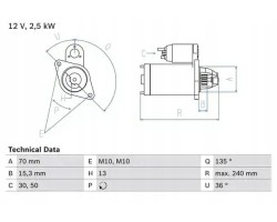 STARTER 0 986 024 590 BOSCH MERCEDES
