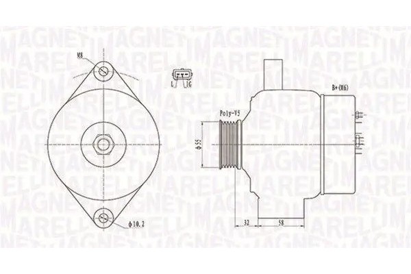 ALTERNATOR 063732026010 MAGNETI MARELLI Packaging status original