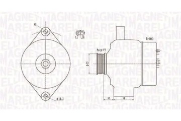 ALTERNATOR 063732026010 MAGNETI MARELLI Packaging status original