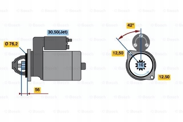 BOSCH 0 001 125 042 Starter Quality of parts according to GVO Q original with factory logo OEM OES