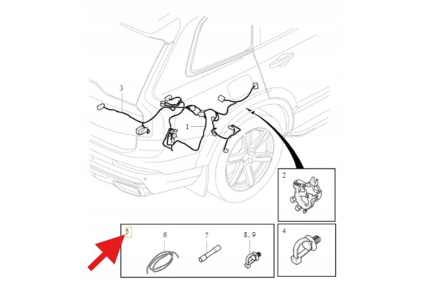 BRAKE HARNESS REPAIR KIT ELEKTR VOLVO S90 V90 XC90 XC60 OE 32265587