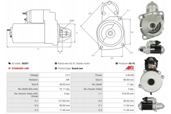 New Starter JOHN DEERE 6010 6410 6510 6610 6810 6910 6 8L 1997 2003 Catalog number of the original JOHN DEERE AL81154 JOHN DEERE