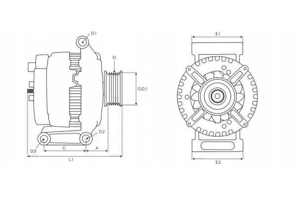 New Alternator MAZDA 6 Estate Wagon 05 2002 12 2007 Catalog number of substitutes A Z Meisterteile AZMT 49 035 2661