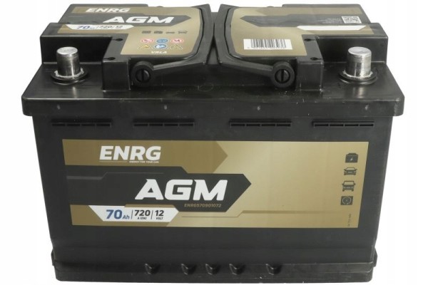 RECHARGEABLE BATTERY ENRG START STOP AGM 70Ah 720AN MODEL FRESH PRODUCTION