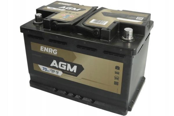 RECHARGEABLE BATTERY ENRG START STOP AGM 70Ah 720AN MODEL FRESH PRODUCTION Capacity 70 Ah