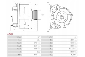 Alternator DODGE Dakota 4 7 V8 JEEP Grand Cherokee 4 0 DODGE Durango 4 7 V8 Quality of parts according to GVO Q original with fa