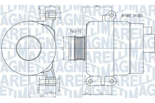 ALTERNATOR 063731969010 MAGNETI MARELLI Packaging status original