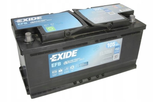 Battery Exide EL1050 105AH 950A NO OLD SENTENCE Catalog number of the part EL1050