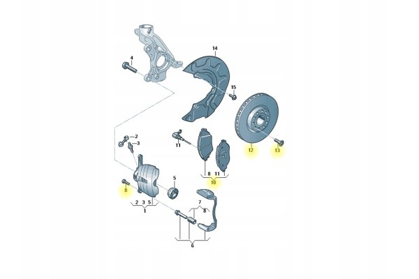 New original brake disc and pad set for VW Skoda Seat Number of discs offered 2
