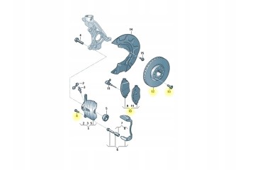 New original brake disc and pad set for VW Skoda Seat Number of discs offered 2
