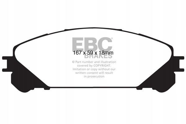 Brake pads GREENSTUFF EBC Brakes Lexus NX200 NX200t NX300h RX200t Part manufacturer EBC