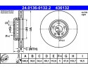 Brake disc ATE 24 0136 0132 2 Number of discs offered 1