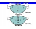 Brake pads ATE 13 0470 7267 2 Catalog number of the part 13 0470 7267 2