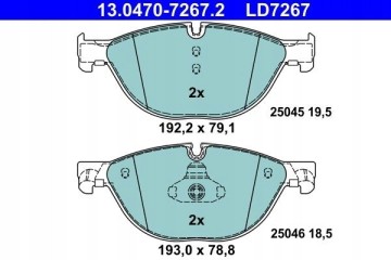 Brake pads ATE 13 0470 7267 2 Catalog number of the part 13 0470 7267 2