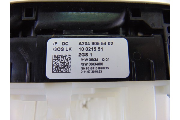 A2049055402 MANDO ELEVALUNAS DELANTERO IZQUIERDO MERCEDES-BENZ CLASE E (BM 212) LIM.