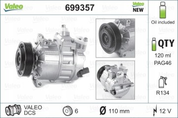 VALEO 699357 air conditioning compressor Part manufacturer Valeo