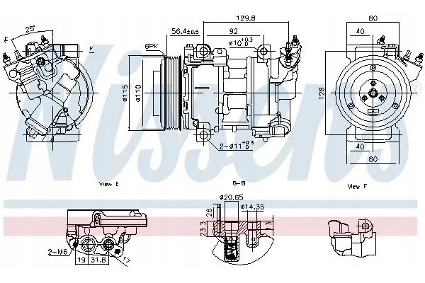 COMPRESSOR AIR CONDITIONING COMPRESSOR 891016 NISSENS Packaging status original