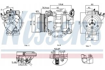 COMPRESSOR AIR CONDITIONING COMPRESSOR 891016 NISSENS Packaging status original