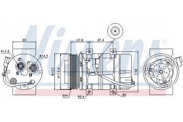 Compressor air conditioning NISSENS 89069 Part manufacturer Nissens