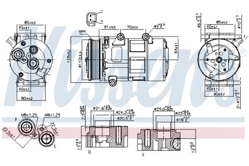 Compressor air conditioning NISSENS 89326 Part manufacturer Nissens