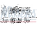 Compressor air conditioning NISSENS 89351 Part manufacturer Nissens