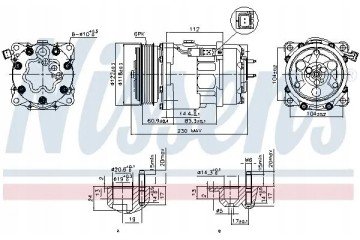 COMPRESSOR AIR CONDITIONING COMPRESSOR 89032 NISSENS Car type buses cargo vans passenger cars