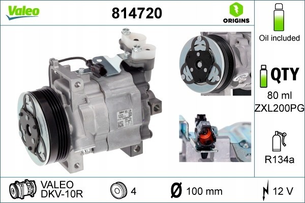 Compressor air conditioning VALEO 814720 Car type passenger cars