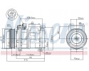 Compressor air conditioning NISSENS 89093 Part manufacturer Nissens