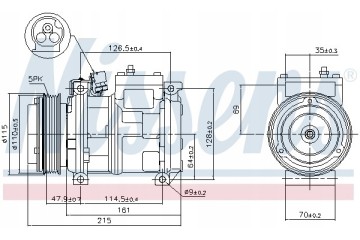 Compressor air conditioning NISSENS 89093 Part manufacturer Nissens