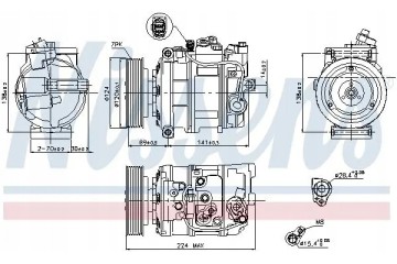 COMPRESSOR AIR CONDITIONING COMPRESSOR 890025 NISSENS Quality of parts according to GVO Q original with factory logo OEM OES