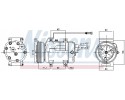 Compressor air conditioning NISSENS 89029 Part manufacturer Nissens