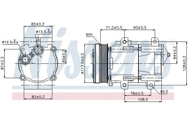 COMPRESSOR AIR CONDITIONING COMPRESSOR 89046 NISSENS Quality of parts according to GVO Q original with factory logo OEM OES