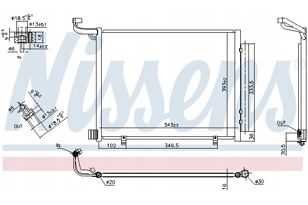 Condenser air conditioning NISSENS 941094 Part manufacturer Nissens
