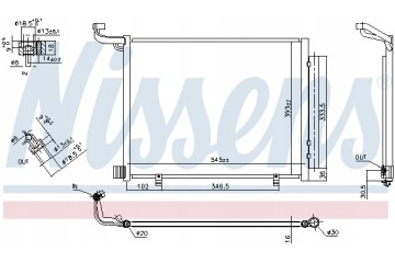 Condenser air conditioning NISSENS 941094 Part manufacturer Nissens