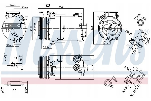 AIR CONDITIONING COMPRESSOR FORD 07 GALAXY 06 Product weight with unit packaging 8 kg