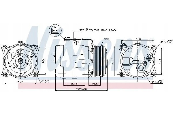 COMPRESSOR AIR CONDITIONING COMPRESSOR 89060 NISSENS Quality of parts according to GVO Q original with factory logo OEM OES