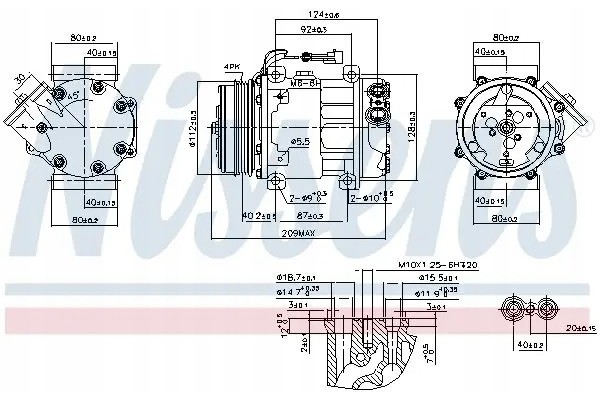 COMPRESSOR AIR CONDITIONING COMPRESSOR 89347 NISSENS Product weight with unit packaging 8 kg
