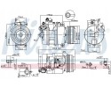 COMPRESSOR AIR CONDITIONING COMPRESSOR 89080 NISSENS BMW Car type passenger cars