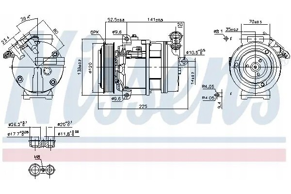 COMPRESSOR AIR CONDITIONING COMPRESSOR 89397 NISSENS Catalog number of substitutes ACAUTO AC 01ZX002 ACAUTO AC 02DN10 ACAUTO AC 