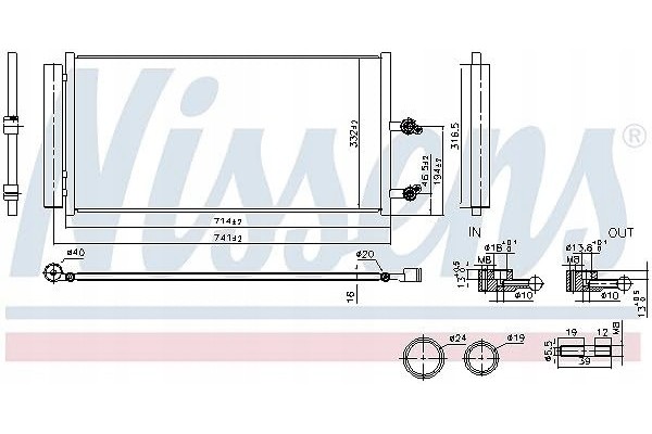 Nissens 941291 Condenser air conditioning Catalog number of the part 941291