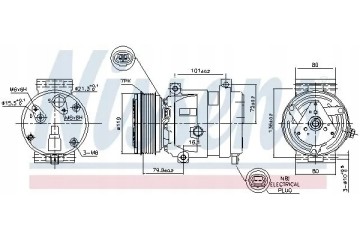 COMPRESSOR AIR CONDITIONING COMPRESSOR 89267 NISSENS Catalog number of the original RENAULT 1140078 RENAULT 7711368188 RENAULT 8