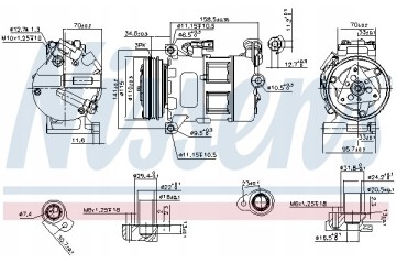 Compressor air conditioning NISSENS 890062 Part manufacturer Nissens