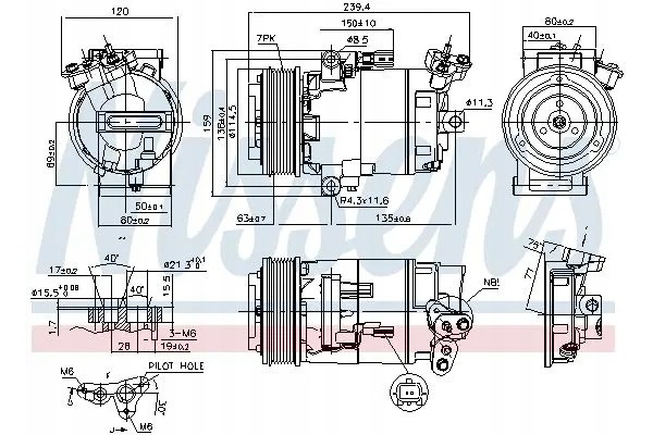 COMPRESSOR AIR CONDITIONING COMPRESSOR 890015 NISSENS Car type cargo vans passenger cars