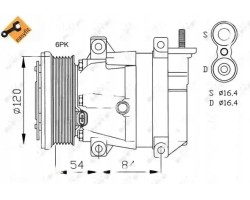 COMPRESSOR AIR CONDITIONING COMPRESSOR 32484 NRF
