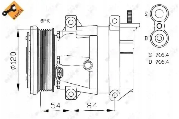 COMPRESSOR AIR CONDITIONING COMPRESSOR 32484 NRF