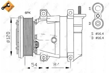 COMPRESSOR AIR CONDITIONING COMPRESSOR 32484 NRF