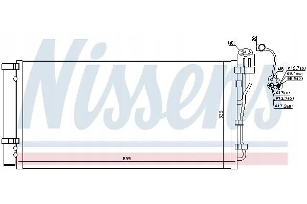 CONDENSER AIR CONDITIONING COOLER 941132 NISSENS Product weight with unit packaging 11 kg