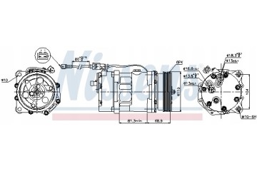 COMPRESSOR AIR CONDITIONING COMPRESSOR 89224 NISSENS Catalog number of the part 89224