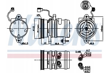 Compressor air conditioning NISSENS 89272 Part manufacturer Nissens